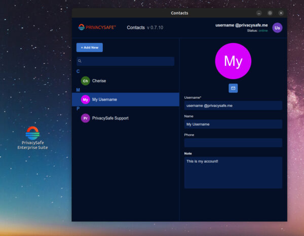 PrivacySafe Contacts App